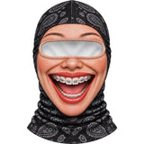 3D Print Old Man Balaclava Full Coverage Breathable Eye Hole Winter Mask Cover Stretch White Mustache Headwear Unisex Face Mask