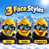 Funny Knit Ski Mask Food Print Balaclava Yellow Man Funny Design Windproof Stretch Outdoor Cycling Skiing Snowboard Face Cover