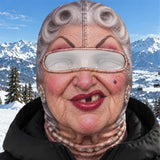 3D Print Old Man Balaclava Full Coverage Breathable Eye Hole Winter Mask Cover Stretch White Mustache Headwear Unisex Face Mask