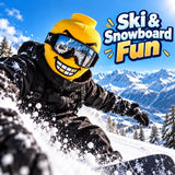 Funny Knit Ski Mask Food Print Balaclava Yellow Man Funny Design Windproof Stretch Outdoor Cycling Skiing Snowboard Face Cover