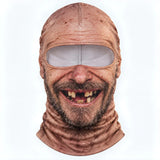 3D Print Old Man Balaclava Full Coverage Breathable Eye Hole Winter Mask Cover Stretch White Mustache Headwear Unisex Face Mask