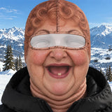 3D Print Old Man Balaclava Full Coverage Breathable Eye Hole Winter Mask Cover Stretch White Mustache Headwear Unisex Face Mask