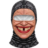 3D Print Old Man Balaclava Full Coverage Breathable Eye Hole Winter Mask Cover Stretch White Mustache Headwear Unisex Face Mask