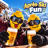 Funny Knit Ski Mask Food Print Balaclava Yellow Man Funny Design Windproof Stretch Outdoor Cycling Skiing Snowboard Face Cover