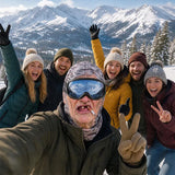 3D Print Old Man Balaclava Full Coverage Breathable Eye Hole Winter Mask Cover Stretch White Mustache Headwear Unisex Face Mask