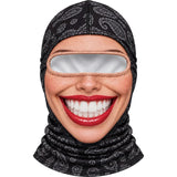 3D Print Old Man Balaclava Full Coverage Breathable Eye Hole Winter Mask Cover Stretch White Mustache Headwear Unisex Face Mask