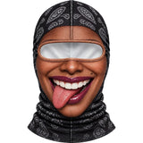 3D Print Old Man Balaclava Full Coverage Breathable Eye Hole Winter Mask Cover Stretch White Mustache Headwear Unisex Face Mask
