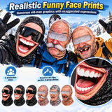 3D Print Old Man Balaclava Full Coverage Breathable Eye Hole Winter Mask Cover Stretch White Mustache Headwear Unisex Face Mask