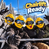 Funny Knit Ski Mask Food Print Balaclava Yellow Man Funny Design Windproof Stretch Outdoor Cycling Skiing Snowboard Face Cover
